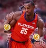 Joseph Girard III PJ Hall Clemson Tigers Maglia da basket Alex Hemenway Hunter Tyson Chauncey Wiggins Ian Schieffelin Asa Thomas RJ Godfrey Dillon Hunter maglie