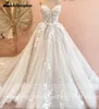 lussuoso Corte dei treni da sposa Dr 2023 Vestido Civil Tulle Wedding Dres Sleevel Corpetto in pizzo Abito da sposa Robe de mariee 67fK #