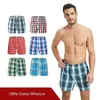 5 Stück Herren-Unterwäsche, Boxershorts, lässige Baumwolle, Schlafunterhose, Qualität, kariert, locker, bequem, Homewear, gestreiftes Höschen 240328