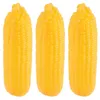 Decorative Flowers 3 Pcs Simulation Corn Realistic Food Model Plastic Decoration Fake Vegetables Models