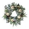 Decorative Flowers Stand Alone Autumn White Pumpkin Wreath Home Decoration Simulation Door Hanging For Holiday Bulk Wreaths