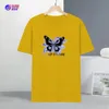 2024 Yaz Günlük Kelebek Mektubu Ölü Sarhoş Artı Boyut Kadınlar Kısa Kollu T-Shirt Modeli Top W13Q#