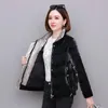 high-end Glossy Women Jacket New Winter Parkas Female Down Cott Jackets Stand Collar Casual Warm Short Coat Outwear Ladies n9rS#