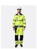 fluorescerend geel arbeidsbeschermingspak Hi Vis reflecterende streep Multi-pocket veiligheidswerkuniform Cstructi-werkoverall W6LE #