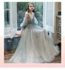 new Dreamy Bridesmaid Dr Tulle Lg Mismatched Appliques Floor Length Sexy Prom Party Gown Vestidos De Fiesta De Noche 08Z7#