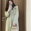 Sukienki robocze jesień zielony dzianin sukienki Swato Zestaw kobiet Koreańska moda długoterminowa płaszcz kardigan A-line Dwuczęściowy dostawa appa OT0NJ