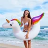 4 Size Inflatable Unicorn Ring Swimming Circle Pool Float Tube Raft Water Mattress Bed Party Toys Boia Piscina For Kids Children 240322