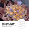 Flores decorativas 60 peças de papel de embalagem toro de chocolate suporte bola base buquê fixo doces diy noiva