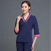 lab Set Jacket+Pants Hotel Waiter Aviati Uniform Women Short Sleeve Medical Uniform Lady Beauty Sal SPA Fi Work Uniform u4lg#