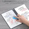 Portable A5 Reusable Whiteboard Notebook Erasing Cloth Weekly Planner Office Notebooks Leather Memo Pen