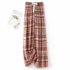 Women's Pants Beach Vacation Boho 2024 Summer Floral Print Wide Leg Women Elastic High Waist Calf Length Trousers Sweatpants