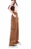 Jeans pour femmes WCFCX STUDIO American Hip Hop Brown Femmes Y2K Street Retro Loose Wide Leg Pantalon Harajuku Casual Mopping