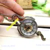 Autres montres Steampunk Poche mécanique Vintage Bronze Fob Horloge de poche Boule de verre Chiffre romain Mini relogio de bolso mecanicas 2020 T240329