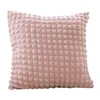 Pillow Durable Polyester Case Elegant Solid Color Square For Modern Home Decoration Sofa Bedroom