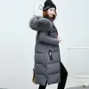 Kalenmos 2021 Fall New Women's LG Parkas Hooded Big Fur Collar Down Padded Coat Woman Korean Solid Color Streetwear Bread Tops E3lo#