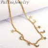 Halsband 5st för kvinnor Bohemian 2020 New Gold Moon Star Choker Golden Necklace Trendy Jewelry