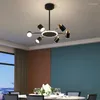 シャンデリアノルディックシャンデリアリビングルーム光沢シンプルなモダンレストランベッドルームLEDランプ屋内照明装飾ダイニングテーブルライト