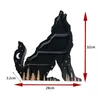 Jewelry Pouches Wolf Crystal Display Shelf Wooden Essential Oil Storage Rack Wall Hanging Decor Living Room Organizer Ornaments