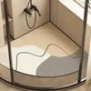 Tapis de bain en forme d'éventail, antidérapant, produits ménagers simples, sol en soie créatif, pour toilettes et douche, anti-chute