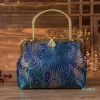 الأكياس المسائية لكيسون يدوي السيدات عتيقة Cheongsam Handbag Banquet Floral Women Women Lelegant Hand Counder Bag Condاب