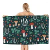 Handduk Magic Forest Soft Linen Microfiber Beach Bath Snabbtorkning Svamp Tecknad badrumshanddukar