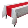 Table Cloth Tablecloth Disposable Runner Plastic Rectangle Rectangular Runners Decoration Tablecloths