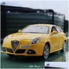 Modèle de voiture moulé sous pression 1:32 alfa romeo giulietta, modèle de voiture en alliage moulé sous pression, véhicules jouets de collection, jouet de voiture pour garçon, cadeaux d'anniversaire t230815