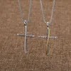 925 Sterling Silver Necklace Pendant Necklaces Design Punk Zircon Cross Fashion Men Women Jewelry Anniversary Valentine Day Gift 52981