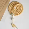 Bärda sträng naturliga väderbitna bodhi lotus snidade 108 handleksakshalsband för kvinnor droppleverans smycken armband otglj