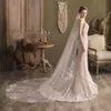 v830 requintado casamento no casamento véu de tule tulle renda aplicada LG Train White Brides Veil Women Women Casthed Accorors i8la#