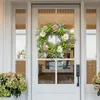 Guirlande de fleurs décoratives pour porte d'entrée, ornement artificiel d'eucalyptus vert, fête de mariage pour jardin, ferme, fenêtre, mur de maison