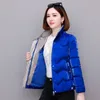 high-end Glossy Women Jacket New Winter Parkas Female Down Cott Jackets Stand Collar Casual Warm Short Coat Outwear Ladies n9rS#