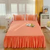 Bedding Sets Bed Skirt Or Korean Ruffles Pillowcase Solid Pink Summer Mattress Cover Bedclothes Single Double King Home Decor Textile