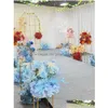 Décoration de fête 4pcs métal Rec Arch cadre scène mariage maison toile de fond décor fleur artificielle vase gâteau nourriture artisanat présentoir Dro Dhzaw