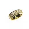 3 Row Full Diamond Love Ring Fashion Women Wedding Rings Quality 316L Titanium Steel JewelryCluster Rings241f