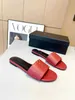 s y High Version One Line Slippers with Black Letters Metal Buckle Flat Bottom Wearing Internet Red on the Outside Same Style