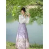 Ma Mian rok Hanfu kan gedragen worden voor dagelijks gebruik.Nieuw licht verbeterd high-end pak in Chinese stijl, half voorjaar 2024