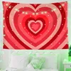 Tapeçarias coração estrela impressão tapeçaria casal dormitório rosa estilo estético parede pendurado romântico amor forma quarto blanke