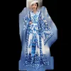 Vefadisa fi chiński styl trend niebieski i biały nadruk porcelanowy luźne lg vintage Dr Causal Large Miękki DR LWL001 D5CV#