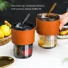 Bicchieri da vino Tazza di vetro Bottiglia per bevande Coppie Studente Fidanzata Accessori per la casa trasparenti Cannucce di lunga durata Vaso Tazza da caffè Regalo