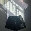 Survêtement d'été de luxe pour hommes, t-shirt et short de style urbain, ensemble deux pièces pour femmes, costume de fitness imprimé, séchage rapide et respirant, survêtements en polaire technique.