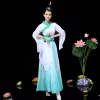 Costume de danse classique Hanfu chinois pour femme, Fan Yangko, Costumes nationaux, fée traditionnelle, Folk Dr, vêtements de scène, Performance 316D #