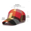 Ball Caps Plaid Patchwork Baseball For Women Men Outdoor Hip Hop Sports Sunscreen Hat Unisex Dad Trucker Peaked Streetwear