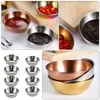 Plates 8 Pcs Silver Sauce Dish Seasoning Dipping Bowls Holder Spice Spices Appetizer Dishes Soy Round Practical Serving Chilli