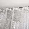 Water Cube Shower Curtain Transparent Waterproof 3D EVA Bath Curtains Liner for Bathroom Bathtub Bathing Cover with Hooks 240320