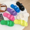 Slippers Jelly Color Womens Summer Comfortable Outdoor Soft Sole Slides Women Beach Non-Slip Platform Sandals Casual Flip Flops H240328PCAL