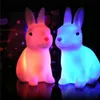 Nieuwe Kleurrijke Konijn Nachtverlichting Voor Kinderen Baby Geschenken Cartoon Schattige Dieren Bunny Lamp Kerst Decoratie Kinderen Verjaardagscadeau