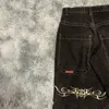 jnco Jeans Y2k Hip Hop stampa grafica gotico nero jeans larghi pantaloni retrò uomo donna nuovo streetwear vita alta pantaloni a gamba larga W4L9 #