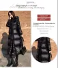 2023 invierno negro mujeres con capucha parkas x-lg chaquetas casual grueso cálido abrigo a prueba de viento femenino outwear streetwear oversize 4xl e1fn #