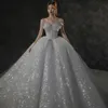 Perle Farfalla Sweetheart Neck Lace Up Back Super Shiny Ball Gown Wedding Dr Con 150 centimetri Cappella Treno Abiti Da Sposa a5r5 #